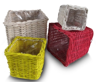 Colorful Ratten Basket Rattan Basket Fancy Color - Wall Basket - Storage Basket - Flower ...