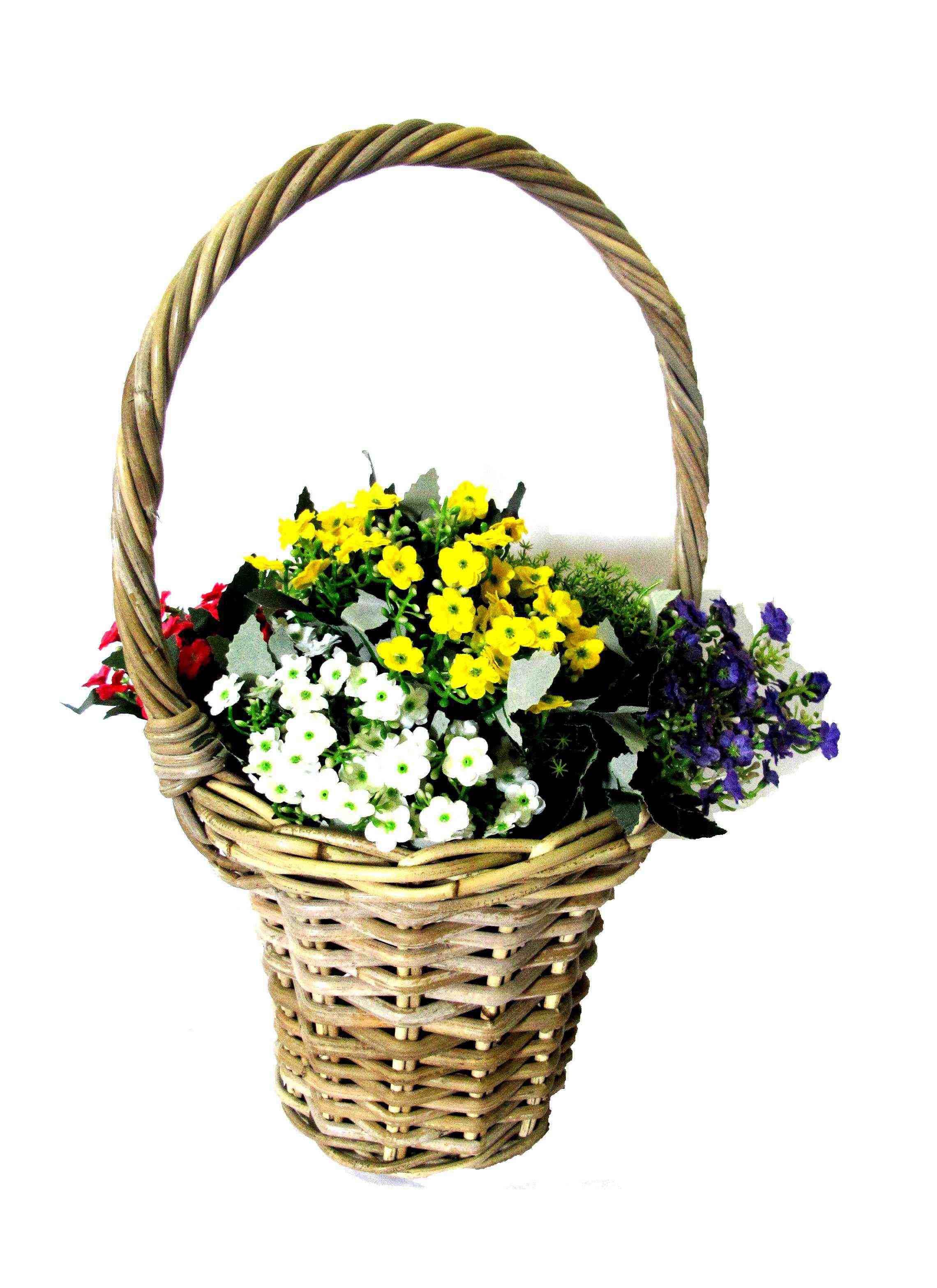 Rattan flower basket - hanging flower basket