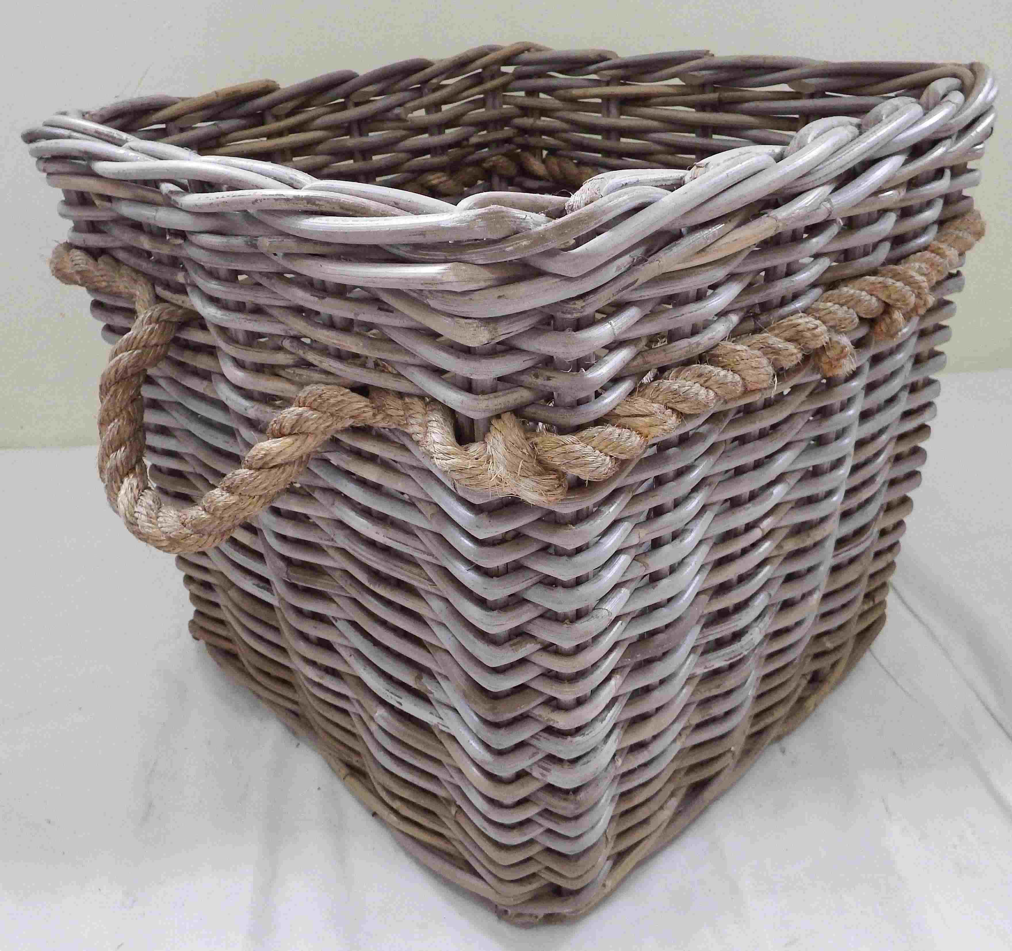 Rattan grey kubu/kobo,Garden basket, flower basket, flower pot, log basket